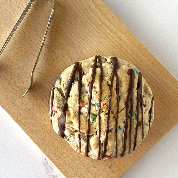 M & M Chocolate Chip Stuffed Cookies