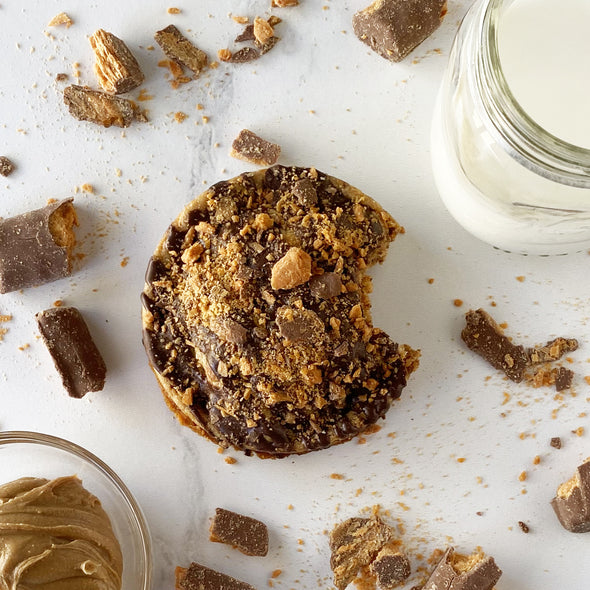 Peanut Butter Crunchy Candy Stuffed Cookies