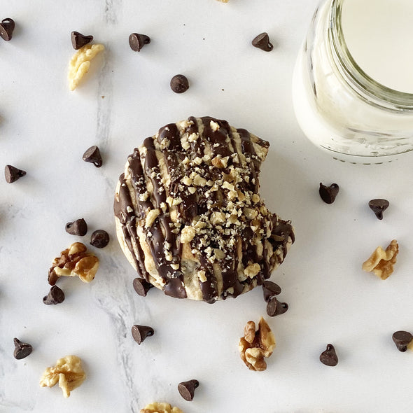 Chocolate Chip Walnut Stuffed Cookies