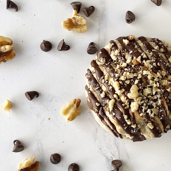 Chocolate Chip Walnut Stuffed Cookies