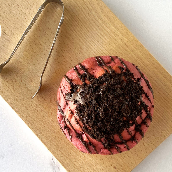 Raspberry Dark Chocolate Stuffed Cookie