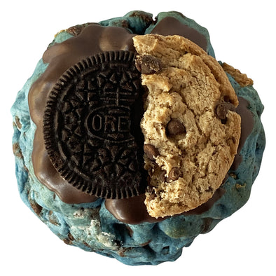 Big Blue Monster Stuffed Cookies