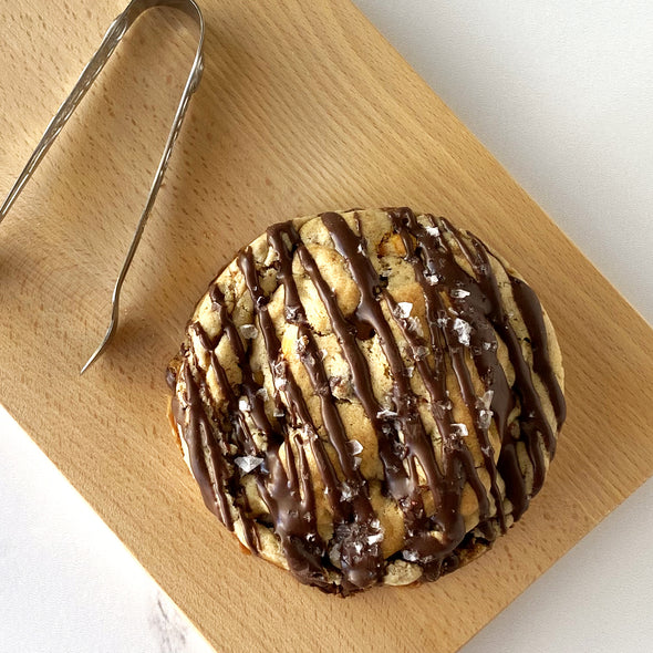 Salted Caramel Chocolate Chip Stuffed Cookies